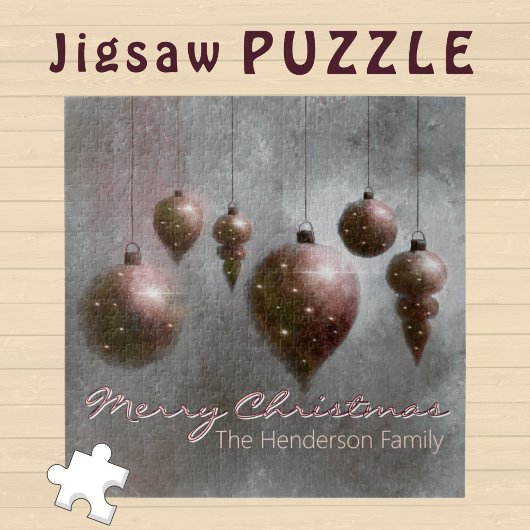 カスタムスつるクリススマスボードカッパーグレイ – ジグソーパズル
