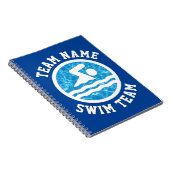 カスタムスイムチーム名スイミング&ダイビングスクール ノートブック (右側)