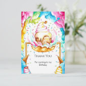 カスタムスイーツ魔法アイスクリーム誕生日 サンキューカード (スタンド正面)