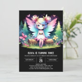 カスタムスウィートフェアリー誕生日 招待状 (スタンド正面)