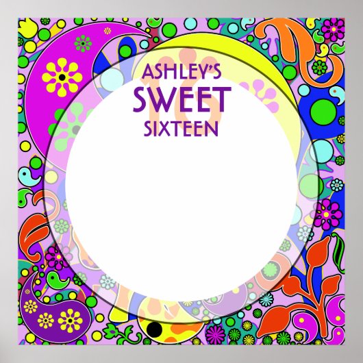 カスタムスウィート16誕生日パーティーキープサキープオートグラフ ポスター (正面)