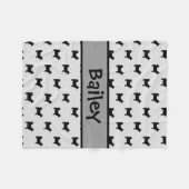 カスタムスウェーデンヴァルフンドグシルエット フリースブランケット (正面(横))