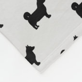 カスタムスウェーデンヴァルフンドグシルエット フリースブランケット (角)