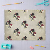 カスタムスカルのギフト結婚ティッシュ 薄葉紙 (クラフト)