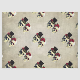 カスタムスカルのギフト結婚ティッシュ 薄葉紙