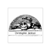 カスタムスカルEx Librisヴィンテージ ラバースタンプ (インプリント)