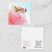 カスタムスキャナブルQRコードフォトノートカード スクエア名刺 (正面/裏面)