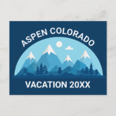 カスタムスキータウンコロラドシティマウンテンバケーション ポストカード (正面)
