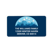 カスタムスキータウンコロラドマウンテン差出人住所 ラベル (正面)