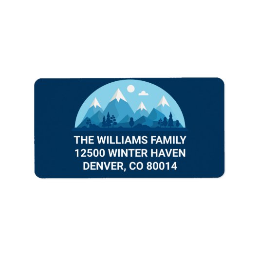 カスタムスキータウンコロラドマウンテン差出人住所 ラベル (正面)