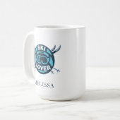カスタムスキーラバースノースポーツ名 コーヒーマグカップ (正面左)