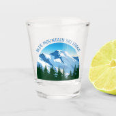 カスタムスキーロッジウィンターリゾートスノーイマウンテン ショットグラス (正面)
