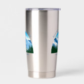 カスタムスキーロッジウィンターリゾートスノーイマウンテン 保温保冷タンブラー (左面)