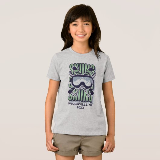 カスタムスキー場の名前 トライブレンドＴシャツ (正面全面)