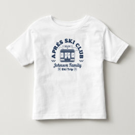 カスタムスキー後家族友人スキー旅行グループ トドラーTシャツ