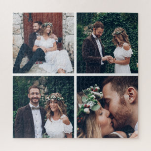 カスタムスクウェア結婚コラージュの写真 ジグソーパズル