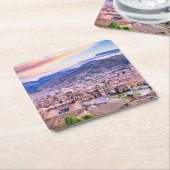 カスタムスクエアコースターズクスコ スクエアペーパーコースター (アングル)