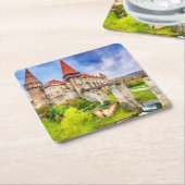 カスタムスクエアコースターズコルヴィンキャッスル スクエアペーパーコースター (アングル)