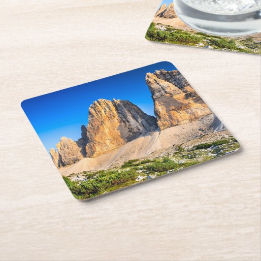 カスタムスクエアコースターズトーレスデルパイン スクエアペーパーコースター (アングル)