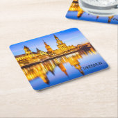 カスタムスクエアコースターズドレスデン スクエアペーパーコースター (アングル)