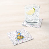 カスタムスクエアコースターブロック島チャ航海のート スクエアペーパーコースター (インサイチュ)