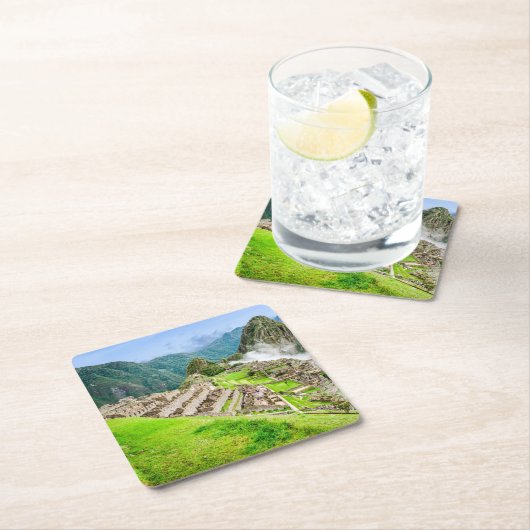 カスタムスクエアコースターマチュピチュ スクエアペーパーコースター (インサイチュ)