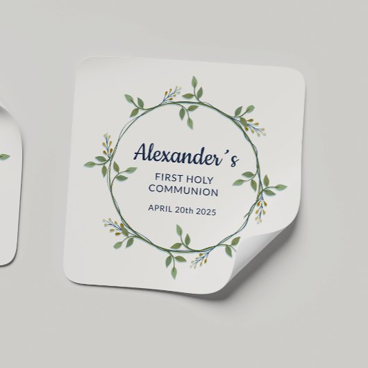 カスタムスクエアステッカー – フローラ通信リース スクエアシール