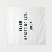 カスタムスクエアタペストリー – ホワイト&パーソナライズされた タペストリー (正面(横))