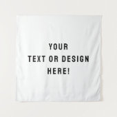 カスタムスクエアタペストリー – ホワイト&パーソナライズされた タペストリー (正面)