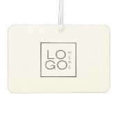 カスタムスクエアビジネスロゴミニマリストプレインホワイト カーエアーフレッシュナー (裏面)