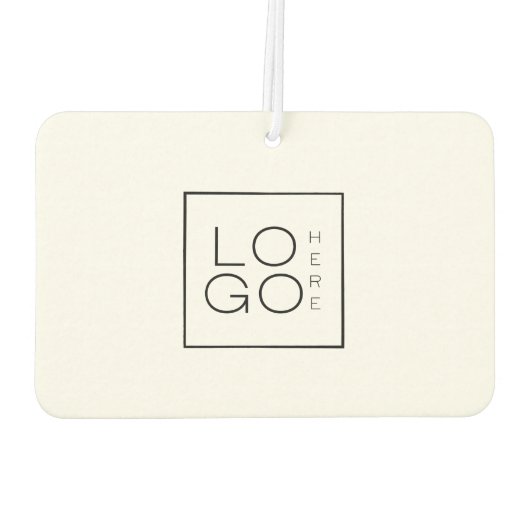 カスタムスクエアビジネスロゴミニマリストプレインホワイト カーエアーフレッシュナー (裏面)