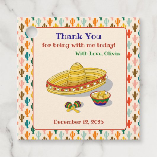 カスタムスクエアフィエスタサンキューユーラベル フェイバータグ (正面)