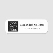 カスタムスクエアロゴと従業員 名札 (正面)