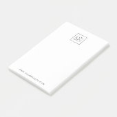 カスタムスクエアロゴビジネス会社ミニマリスト ポストイット (アングル)