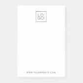 カスタムスクエアロゴビジネス会社ミニマリスト ポストイット (正面)