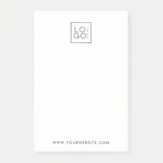 カスタムスクエアロゴビジネス会社ミニマリスト ポストイット (正面)