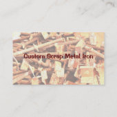 カスタムスクラップ用金属製鉄リサイクル機 名刺 (裏面)