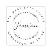 カスタムスクリプトとリースの姓差出人住所 セルフインキングスタンプ (デザイン)