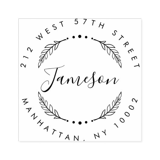 カスタムスクリプトとリースの姓差出人住所 ラバースタンプ (インプリント)