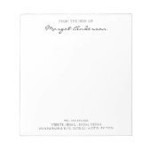 カスタムスクリプトタイポグラフィ | からあなたの机の上 ノートパッド (正面)