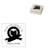 カスタムスクリプトトレンディーモダンフローラEx Libris Gift ラバースタンプ (押印)