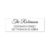 カスタムスクリプトファミリ名差出人住所ラバー セルフインキングスタンプ (デザイン)