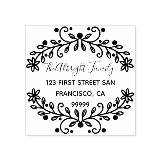 カスタムスクリプトファミリ名差出人住所ラバーS ラバースタンプ (インプリント)