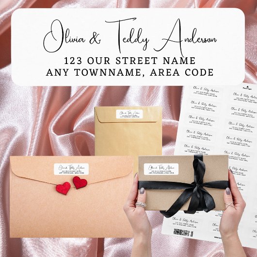 カスタムスクリプト住所 シール |任意の色の追加，フォント