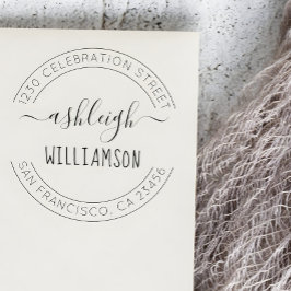 カスタムスクリプト名とファミリ名差出人住所 ラバースタンプ