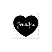カスタムスクリプト名のパーソナライズされたハート ラバースタンプ (インプリント)
