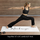 カスタムスクリプト名のパーソナライズ背景アートの追加 ヨガマット