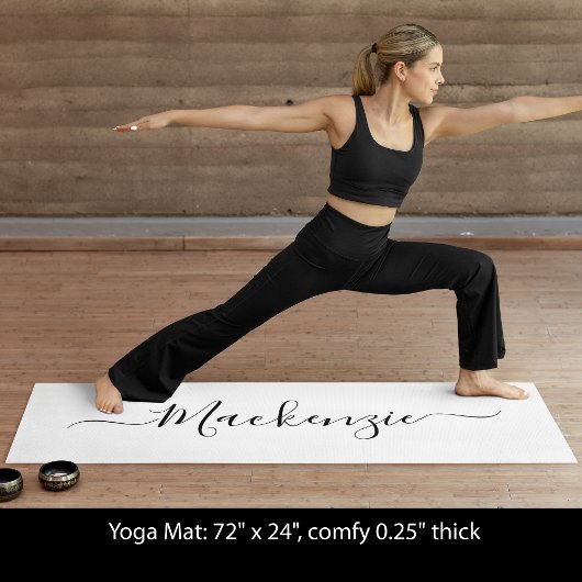 カスタムスクリプト名のパーソナライズ背景アートの追加 ヨガマット