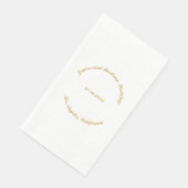 カスタムスクリプト名の日付金ゴールド曲線文字結婚 (コーナー)