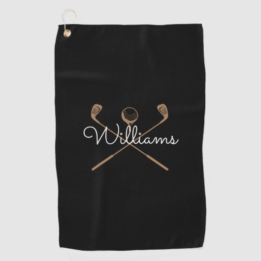 カスタムスクリプト名ゴルフクラブ ゴルフタオル (正面)